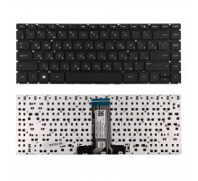 Клавиатура для ноутбука HP 14-BS, 14-BR, 14-BF, 14-BK Series. Плоский Enter. Черная, без рамки. PN: 2B-097PR0004