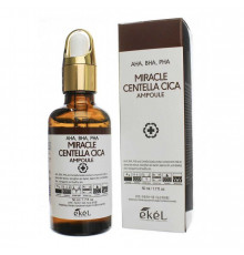 Ekel Ампульная сыворотка с кислотами / Miracle Centella Cica Ampoule (AHA, BHA, PHA) brown, 50 мл