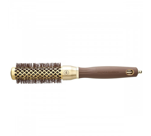 Olivia Garden Термобрашинг для укладки волос / Expert Blowout Shine Wavy Bristles ID2048/OGBNT24, 25 мм, коричневый