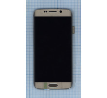 Дисплей для Samsung Galaxy S6 Edge SM-G925F золотистый с рамкой