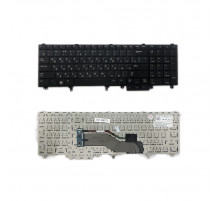Клавиатура для ноутбука Dell Latitude E6520 E6530 E6540 Series. Плоский Enter. Черная, без рамки. PN: NSK-DWAUF.