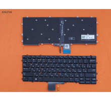 Клавиатура для ноутбука Dell XPS 13-7370, E7370 черная, с подсветкой