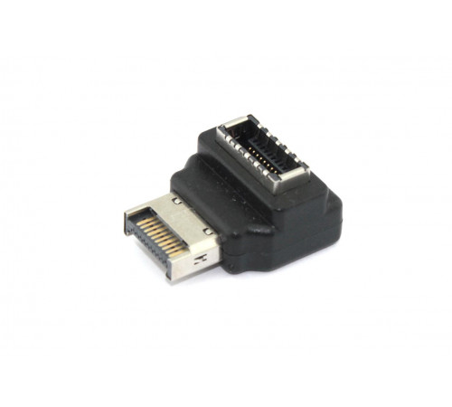 Переходник USB Type E мама-папа угловой