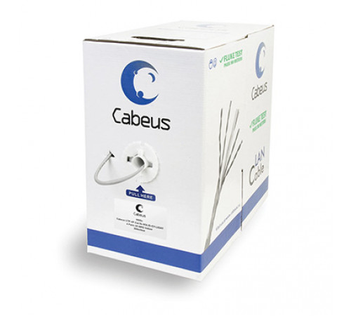 Cabeus UTP-4P-Cat.5e-SOLID-GY-LIGHT Кабель витая пара UTP (U/UTP), категория 5e, 4 пары 0,47мм (24 AWG), одножильный, серый (305 м)