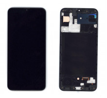 Дисплей для Samsung Galaxy A30S SM-A307F в сборе с тачскрином и рамкой (TFT) черный