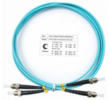 Cabeus FOP-50-ST-ST-1,5m Шнур оптический duplex ST-ST 50/125 mm OM3 1,5м LSZH