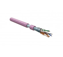 FUTP4-C5E-S24-IN-LSLTX-PK-305 (305 м) Кабель витая пара F/UTP, категория 5e, 4 пары (24 AWG), одножильный (solid), экран - фольга, нг(А)-LSLTx, внутре