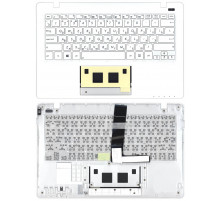 Клавиатура для ноутбука Asus X200 белая топ-панель