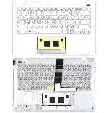 Клавиатура для ноутбука Asus X200 белая топ-панель