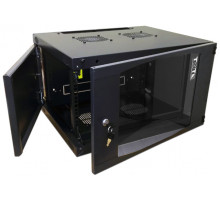 Шкаф настенный Next, 9U 550x450, стеклянная дверь, черный