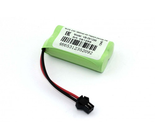 Аккумулятор Ni-Cd  2.4V 1800mah AA Flatpack разъем SM