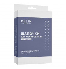 Ollin Шапочки для мелирования, 5 шт. + крючок