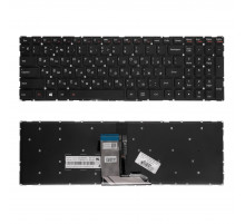 Клавиатура для ноутбука Lenovo Flex 3 1570, 3-15, 3-1580 Series. Плоский Enter. Черная, без рамки. С подсветкой. PN: SN20G90930.