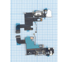 Шлейф разъема питания с аудио-разъемом для iPhone 6 белый