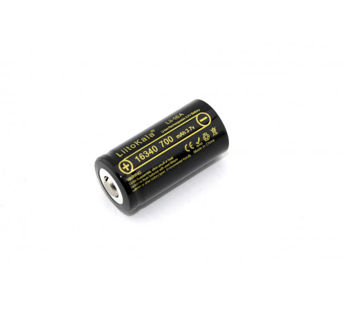 Аккумулятор типа 16340 Li-Ion LiitoKala Lii-16A (CR123A) 700mAh, 3.7V