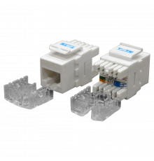 Модуль Keystone RJ45, кат.6, UTP, 180 градусов, белый, TWT-OK45UTP180/6-WH