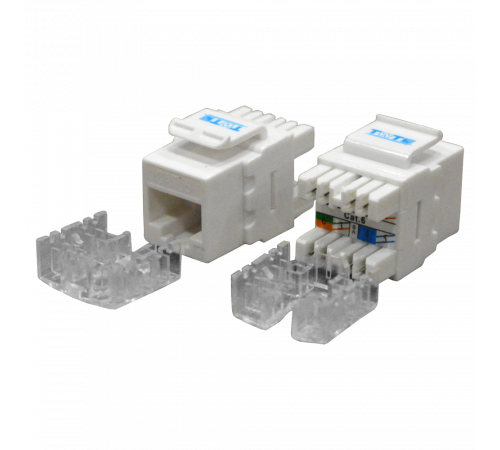 Модуль Keystone RJ45, кат.6, UTP, 180 градусов, белый, TWT-OK45UTP180/6-WH