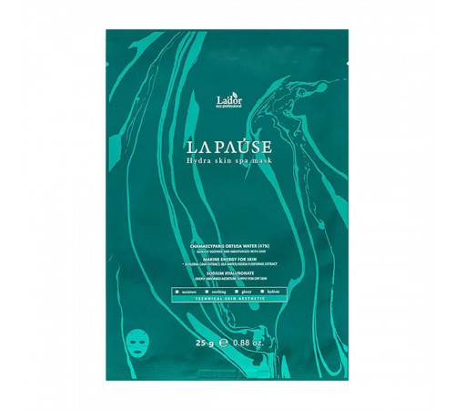 Lador Увлажняющая маска для лица с морским коллагеном и кипарисовой водой / La-Pause Hydra Skin Spa Mask, 25 г