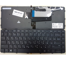 Клавиатура для ноутбука HP Probook 430 G3 черная, с джойстиком, с подсветкой