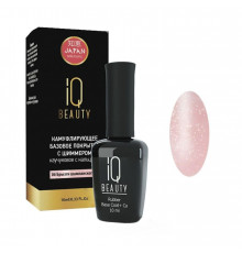 IQ Beauty Покрытие базовое каучуковое с кальцием, брызги шампанского с шиммером, 10 мл