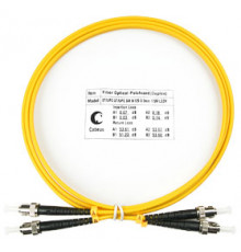 Cabeus FOP(d)-9-ST-ST-1,5m Шнур оптический duplex ST-ST 9/125 sm 1,5м LSZH