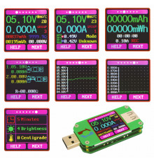 USB тестер UM24C с цветным экраном и bluetooth