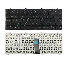 Клавиатура для ноутбука DNS Clevo W230, W230SD, W230SS Series. Г-образный Enter. Черная, без рамки. PN: MP-12R76SU-430.