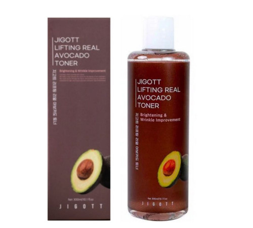 Jigott Тонер с экстрактом авокадо / Lifting Real Avocado Toner, 300 мл