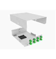 Кросс оптический, настенный, 8 FC/APC адаптеров, одномодовый, TopLAN, укомплектованный