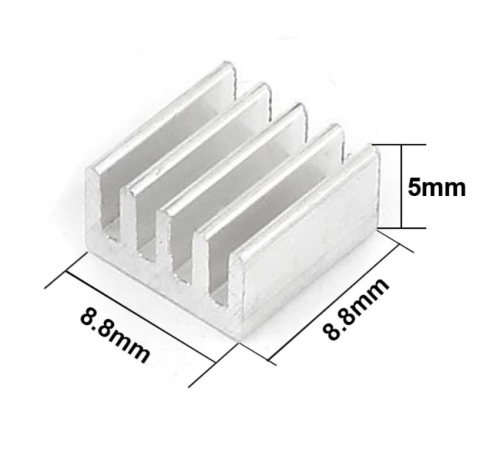 Аллюминиевый радиатор 8.8x8.8x5мм