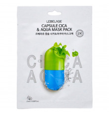 Lebelage Тканевая маска для лица c центеллой и аква-компонентами / Capsule Cica & Aqua Mask Pack, 25 мл