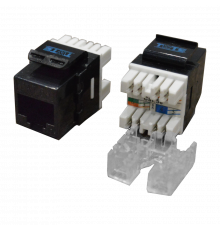 Модуль Keystone RJ45, кат.5e, UTP, 180 градусов, черный, TWT-OK45UTP180/5E-BK