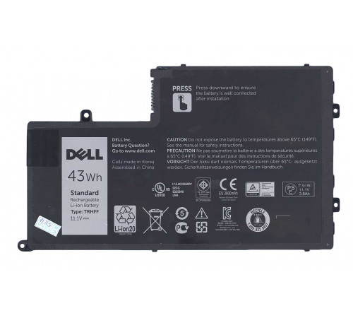 Аккумулятор для Dell (TRHFF) Inspiron 15-5000, 5565, 5547, 15-5547, 15-5565, 43Wh, 11.1V