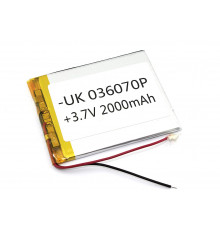 Аккумулятор Li-Pol (батарея) 3*60*70мм 2pin 3.7V/1600mAh