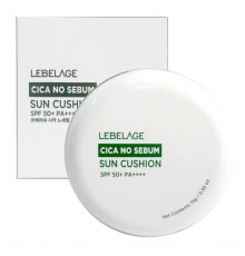 Lebelage Солнцезащитный кушон с экстрактом центеллы / Cica No Sebum Sun Cushion SPF 50+ PA+++, светло-бежевый, 15 г