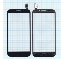 Сенсорное стекло (тачскрин) для Alcatel Pop S7 7045Y черное
