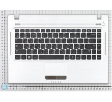 Клавиатура для ноутбука Samsung Q430 топ-панель серебристая