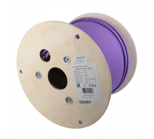 Кабель LANMASTER U/UTP, кат. 6A, с матричным экраном, 4 пары, с перегородкой, 500Mhz, LSZH IEC60332-3-22(3A), 305 м LAN-6AUMTP-HFLT Кабель LANMASTER U/UTP, кат. 6A, с матричным экраном, 4 пары, с перегородкой, 500Mhz, LSZH IEC60332-3-22(3A), 305 м LAN-6AUMTP-HFLT
