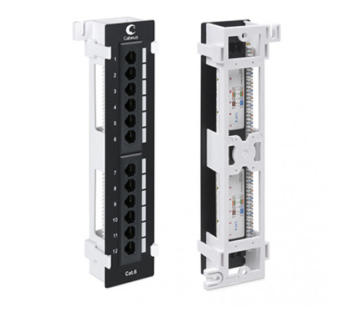 Cabeus Патч-панель настенная, 12 портов RJ-45, категория 6, PL-12-Cat.6-WL-Dual