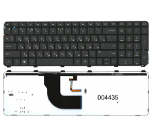 Клавиатура для ноутбука HP Pavilion DV7-7000 черная с подсветкой с рамкой