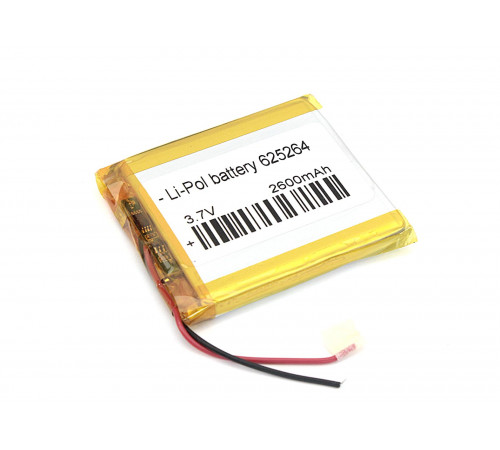 Аккумулятор Li-Pol (батарея) 6.2*52*64мм 2pin 3.7V/2600mAh