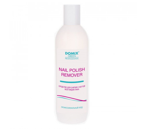 Domix Green Professional Средство для снятия всех видов лака с ацетоном / Nail Polish Remover with Acetone, 500 мл