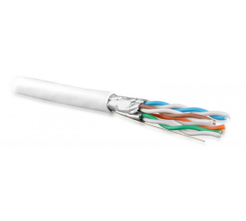 UFTP4-C6A-S23-IN-PVC-WH-500 (500 м) Кабель витая пара U/FTP, категория 6a (10GBE), 4 пары (23AWG), одножильный (solid), каждая пара в экране, без обще