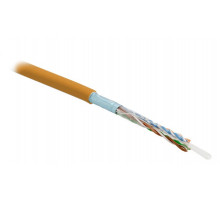FUTP4-C5E-S24-IN-PVC-OR-305 (305 м) Кабель витая пара, экранированная F/UTP, категория 5e, 4 пары (24 AWG), одножильный (solid), экран - фольга, PVC,