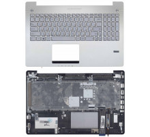 Клавиатура для ноутбука Asus N550 серебристая топ-панель