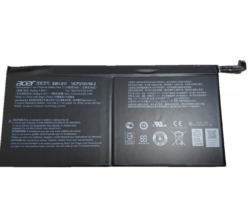 Аккумулятор для Acer Switch One 10 sw1-011, 1ICP3/101/90-2, 7900mAh, 3.8V