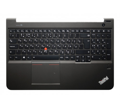 Клавиатура для ноутбука Lenovo ThinkPad S5-531, S5-540, S5, S531, S540 с подсветкой, с джойстиком, верхняя панель в сборе (черная)