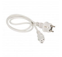 Шнур питания C13-Schuko, 3х0.75, 220В, 10А, белый, 1 метр LAN-PP13/SH-1.0-WH