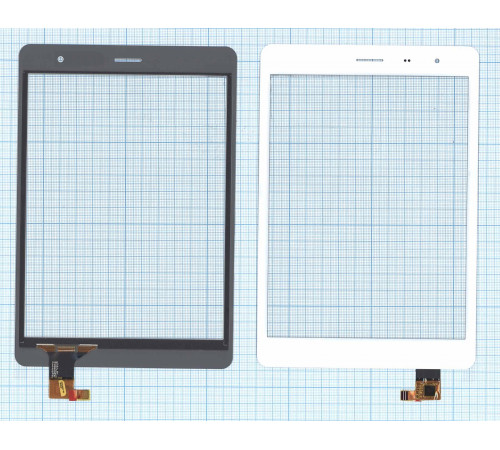 Сенсорное стекло (тачскрин) 078002-02-v1 белое