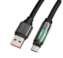 Кабель USB HOCO U136 Prize, USB - Type-C, 5А, 1.2м, черный